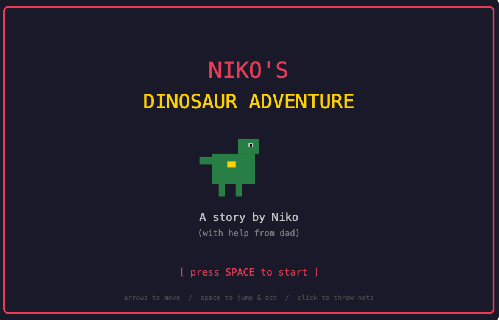 Niko's Dinosaur Game