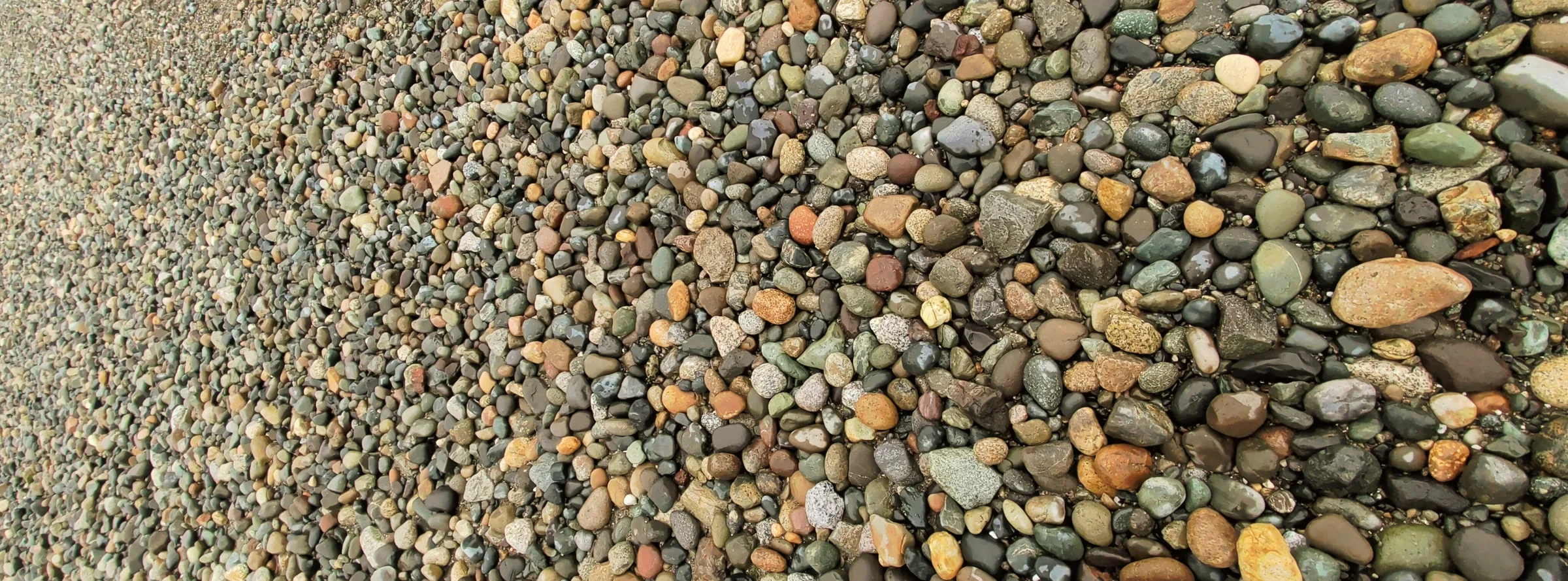 Rocks at the beach.  Perspective is also fun to play with using a long crop.