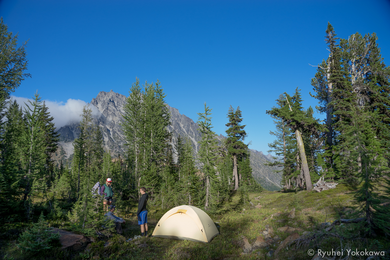 Setting up camp